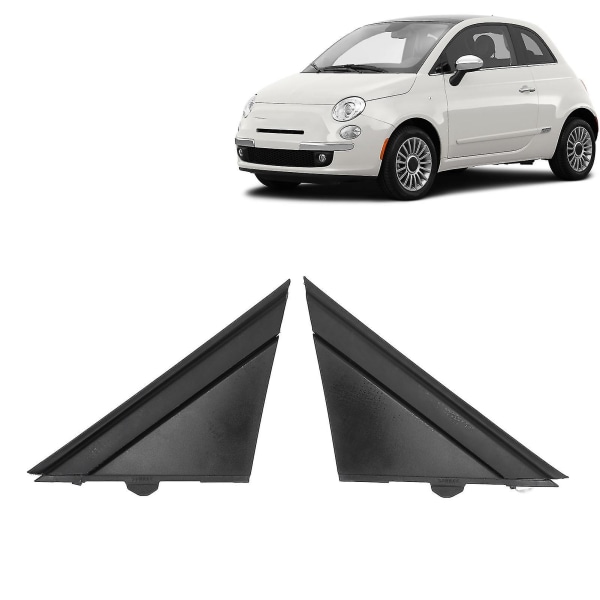 Et par dørspejlsflagkapper 1sh17kx7aa venstre og højre sort udskiftning til Fiat 500 20122017