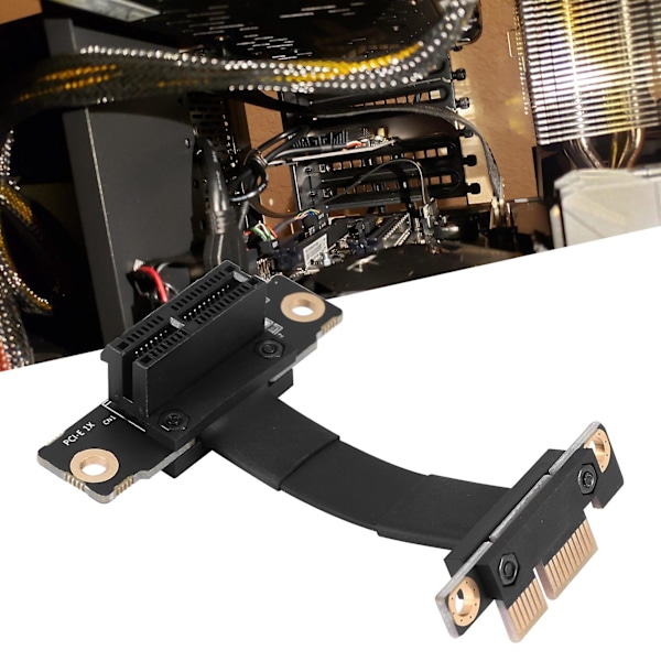PCIe X1 Riserkabel Dubbel 90 Grader Höger Vinkel PCIe 3.0 X1 Till X1 Förlängningskabel 8gbps Pci 1x Riser