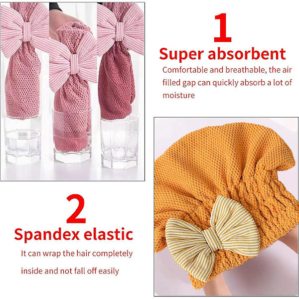 Mikrofiber Hår Turban for Rask Hårtørking