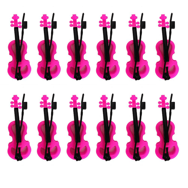 12 st Violin Leksak Musikinstrument Leksak Barn Mini Violin Skrivbordsinstrument Prydnad Minihus Violin