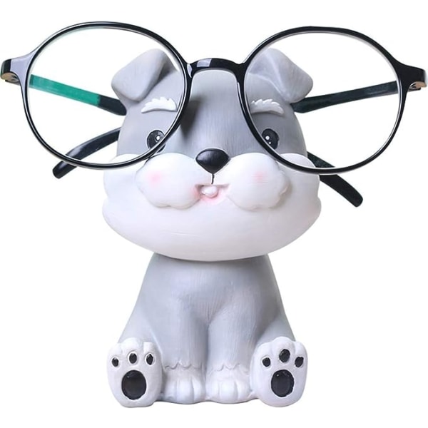 Roliga glasögonbågar Displayställ - Dekorativa glasögontillbehör för hemmakontor (Schnauzer)
