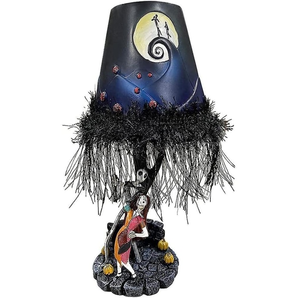 Mareridt Før Jul Bordlampe, Lys Op Led Månelys Bord Med Figur Tassel Harpiks Håndlavet Model Legetøj Skrivebords Dekoration