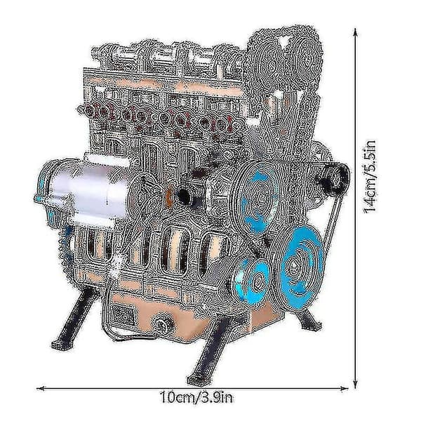 Mini Inline Fire-cylinder Motor Model Kit Legetøj Til Voksne Resin Smykker() four-cylinder