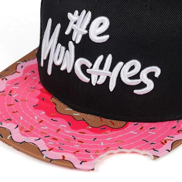 Herre Notched Hat Flat Top Baseball Cap Dame Hip Hop Hat Broderi Flat Brim Hat