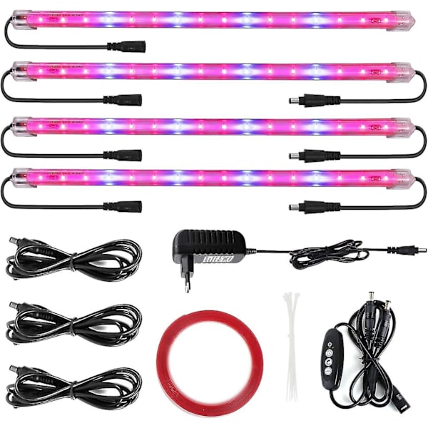 Ip65 Kasvilamppu Sisäviljelyyn 40w Led Kasvilamppu T5 Kasvu Led Ajastimella 3h/6h/12h Ja Kirkkaus Dimmable 25%/50%/75%/100%
