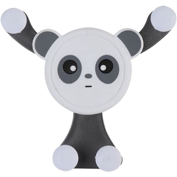 Söpö Panda-auton tuuletusaukko, puhelinteline , universal autopuhelimen pidike Ilmatuulettimen pidike Matkapuhelinteline matkapuhelimen pidike, älypuhelimen pidike (hopea)