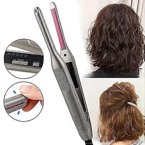 Mini-plattång Pencil Flat Iron 1/2\" titanplattor för kort hår, pixie-klippningar och skäggstyling