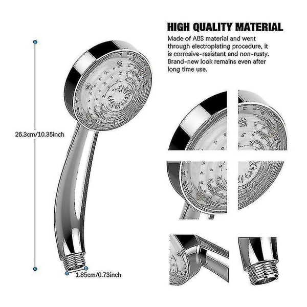Färgskiftande duschmunstycke Led-ljus Glödande Automatisk 7 Färgskiftande Automatisk Handhållen Vattensparande Dusch Badrumsinredning