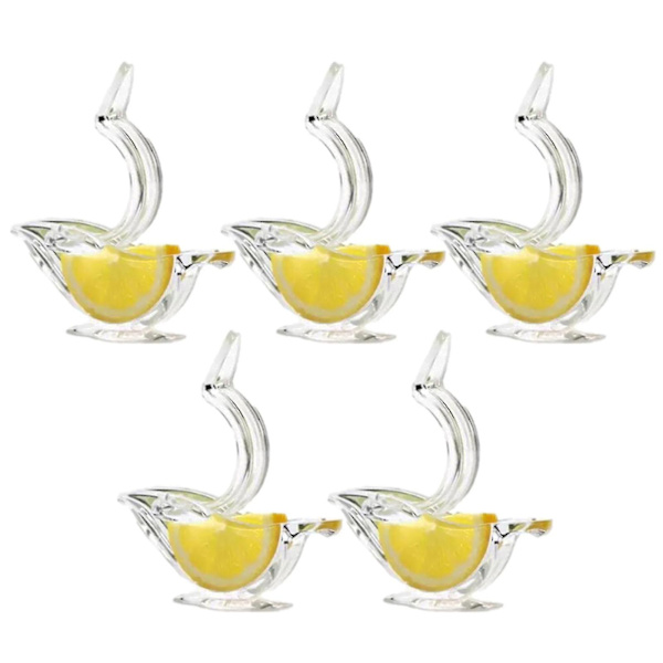 5 st citronpressklämma i akryl, manuell citronpress, bekväm transparent fruktpress för hemmet