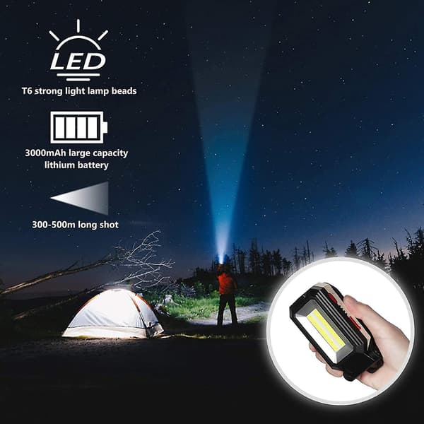 Led arbeidslys Campinglys Oppladbar Led Spotlight Oppladbar arbeidslys