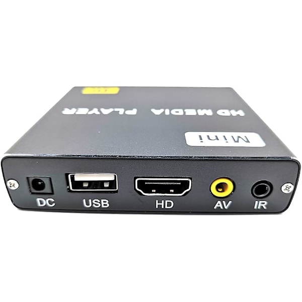 HDMI Media Player Mini Størrelse 4K 1080p Full-HD Digital Media Player Støtter HDMI/AV Utgang -