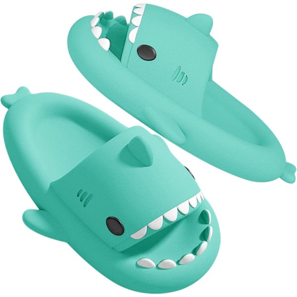 MoneRffi - Originale Sharklas til drenge og piger, Shark Flip Flops til mænd og kvinder, Pool Sandaler Menta Verde 31/32 EU