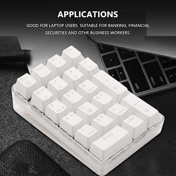 21 Bakbelyst Mekanisk Numerisk Tastatur Numpad Med Cherry Ses For Desktop Pc