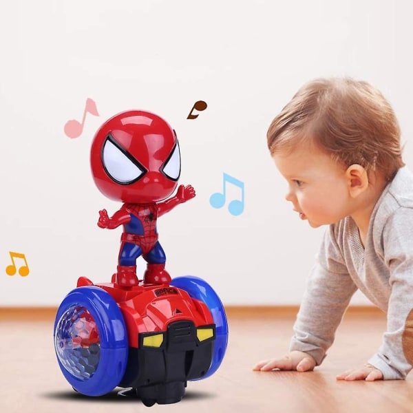 Dansende Spider-man Robotleker, Spin Robot Interaktivt Lekebil Med Fargerike Blinkende Lys Og Musikk, Interaktive Pedagogiske Gaveleker For 3 4 5 6 7 Y