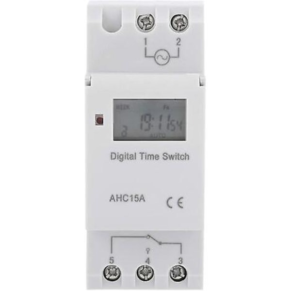 LCD-timer - Ugentlig elektrisk timer - Digital timerkontakt 15a(220v)