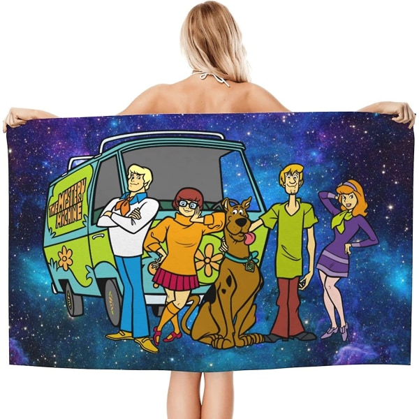 Scooby-Doo Strandhandduk Snabbtorkande Poolbadhandduk Mjuk Gymhandduk Trendig Duschhandduk Superabsorberande Handduk Sandsäker Strandmatta För Yoga Resa-1