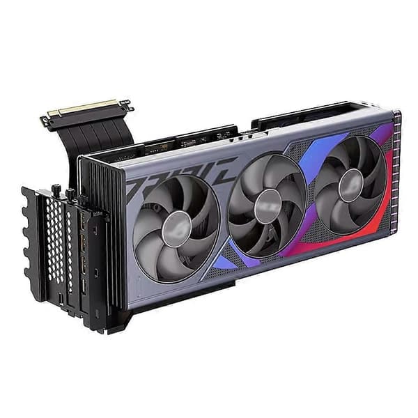 GPU Riser-kabelkit PCIe 3.0 X16 Grafikkortsförlängningskabel 25 cm med vertikalt monteringsfäste för speldatorchassi Black