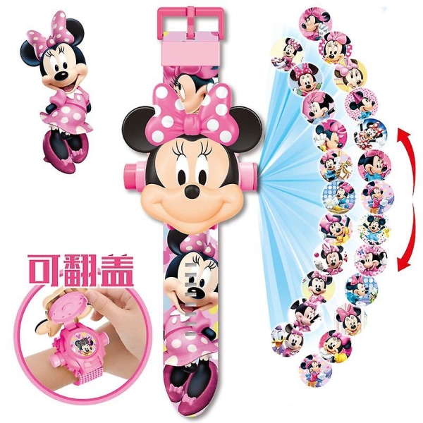 Minnie Mouse klockor Barnleksaker Projektionsklockor Tecknade elektroniska klockor Födelsedagspresenter