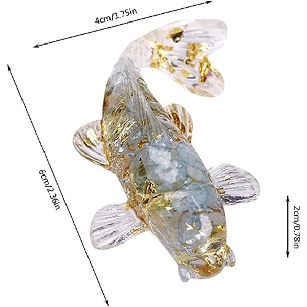 Knust diamantvase Naturlig krystalgrus Dråbelim Fiskeform Små ornamenter Dekoration Gavepynt Gode ting til teenagepiger værelse