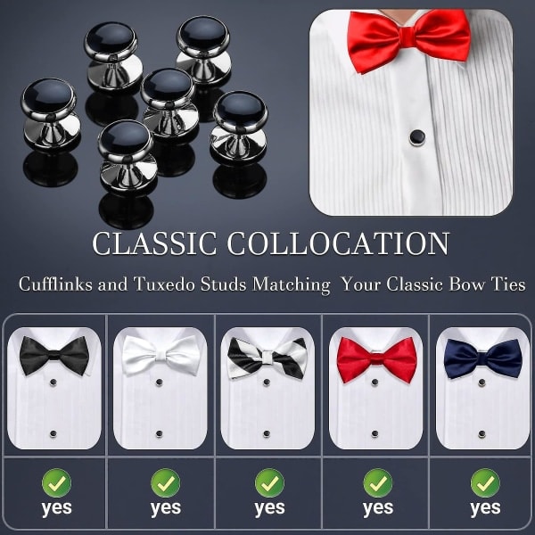 Manschetknapper og Tuxedo Skjorte Knapper til Mænd, Manschetknapper til Mænd med Tuxedo Skjorte Knapper, Manschetknapper og Nitter Gave zdq