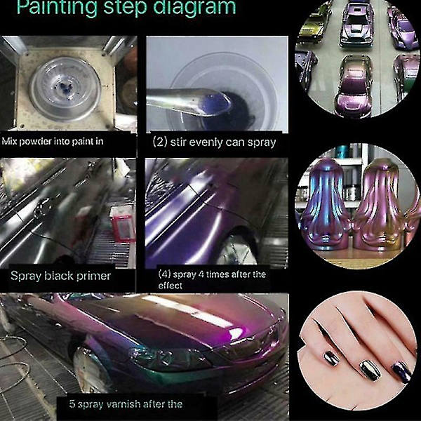 C 10g Bil Kameleont Pigment Färgpulver Beläggning Biltillbehör Dekoration Z5570