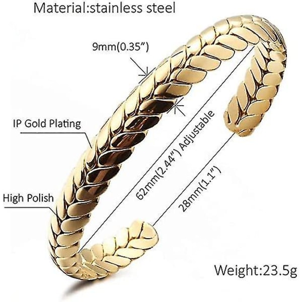 Armband i rostfritt stål Flätad stil Armband Smycken Kvinnor Män