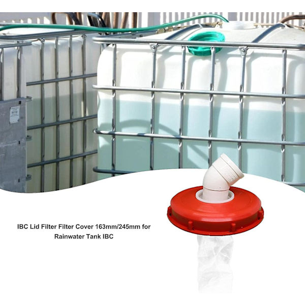 Ibc-sadesuodatin, pestävä nylon Ibc-suodatin, Ibc-kannen suodatin 163mm/245mm punainen Ibc-sadesäiliö