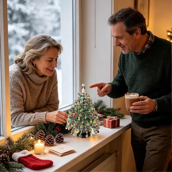 DIY Mini Perle Juletræ Håndværkssæt Håndlavet Samling Bordplade Julepynt