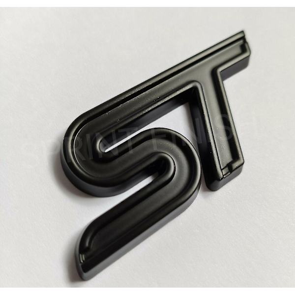 Mat Sort St Badge 3D Metal Emblem Til Ford Fiesta Focus St-line X Edition Bil