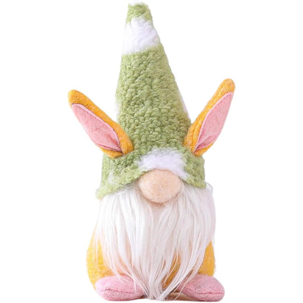 Påskkanin-tomtar, örontomtar, irländska leprechauns, svenska tomtar, nordiska älvor, figuriner, vårdekorationer för hemmet, 3-pack