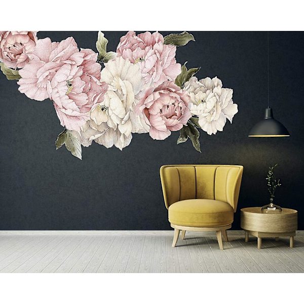 Murwall Kukka Peony Seinätarra Irrotettava Kuori Ja Liimaa