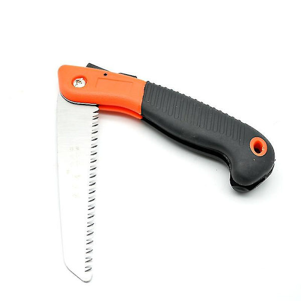 Fällbar handsåg, camping/beskärningssåg med robust 7\" professionell fällbar såg (orange)