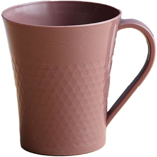 Muovimukit, uudelleenkäytettävät juomakupit, hammasharjakupit, hammasharjatelineet kylpyhuoneisiin, kylpyhuoneen järjestäminen (ruskea, 350 ml)