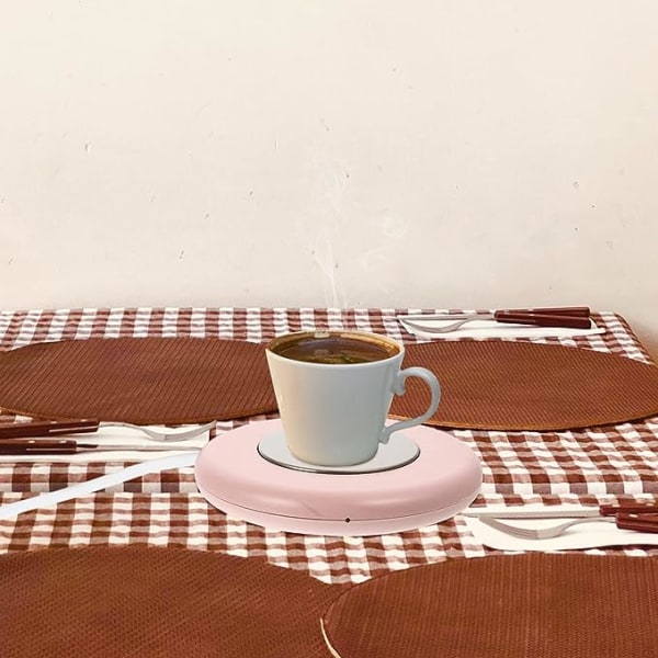1 sæt Pad og Kopper Varmere Vokslys År Dåser Vandkøler Mat Kop Kande Kaffe Underkop Hjem Kakao med Isolering Opladningskabel Skrivebord Varme Drikkevarer
