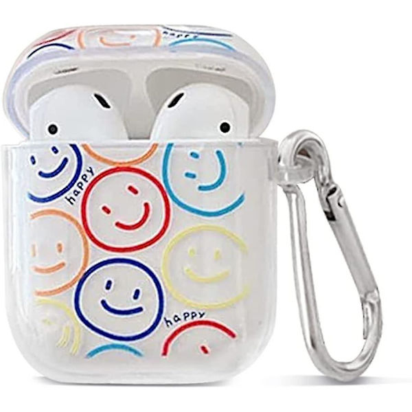 Kompatibel med Airpod 2/1 Fodral Cartoon Smiley Stötsäkert Design