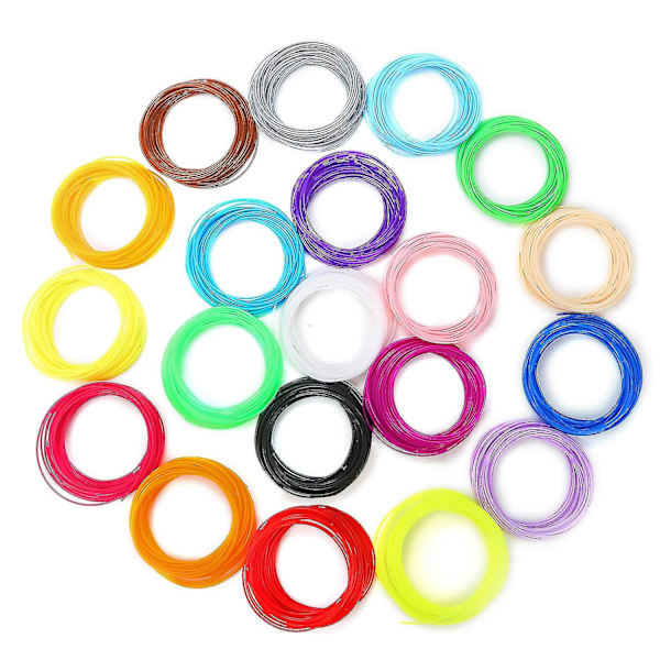 Farverige 3D-printmaterialer til 3D-penne 50m 100m 150m PCL PLA Filament 1,75mm