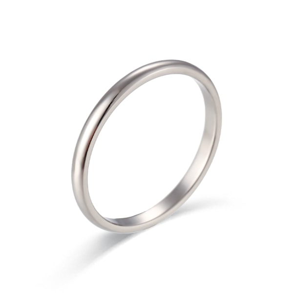 Ebelle Vandtæt Rustfrit Stål Ring 2mm 4mm 6mm Basic Style Stakbare Ringe til Mænd Kvinder 2mm Silver 59.5