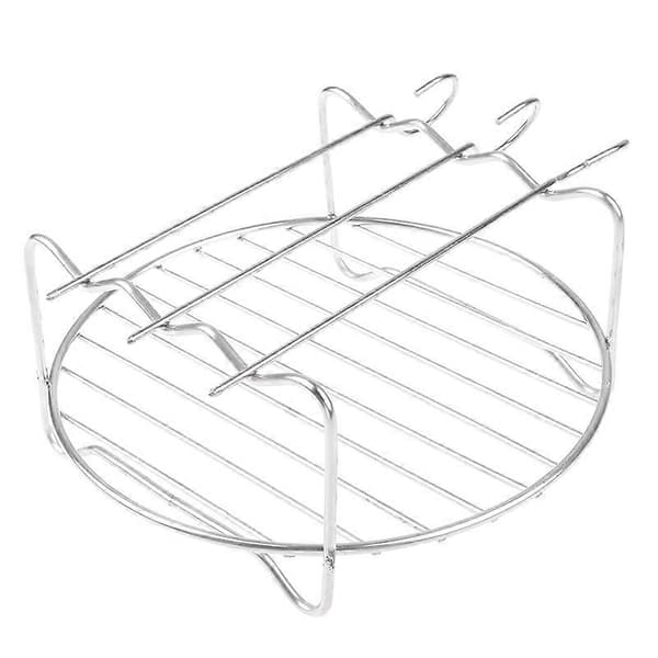 Bageplade Spyd Airfryer Rustfrit Stål Holder BBQ Rack Dobbeltlag
