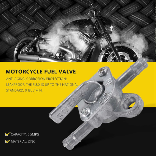 Bränslekran Universal 6mm För moped, skoter, motorcykel och med stängningsfunktion