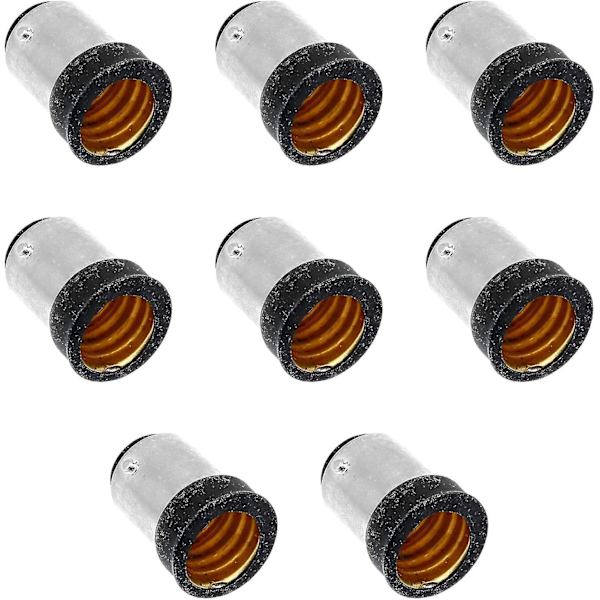 LED-lampadapter - 8 st lamphållare omvandlare glödlampsbasadapter glödlampsbastillbehör (b15 till E14)