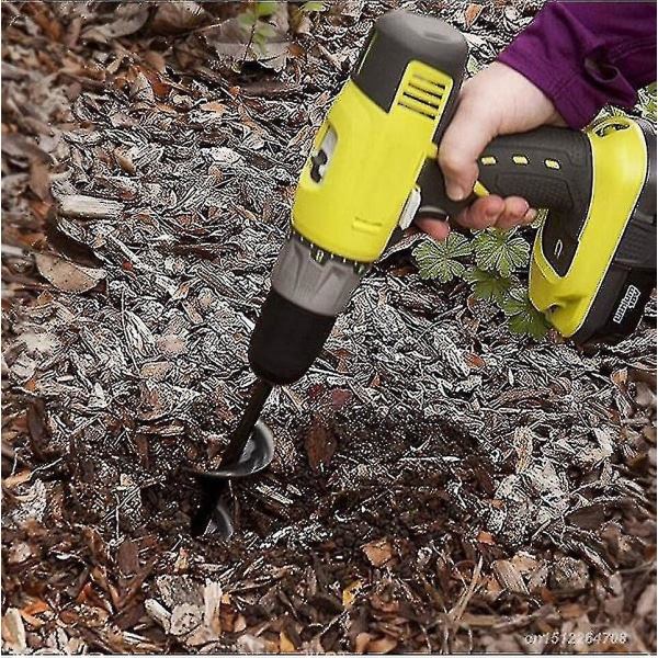 Hageskruer Bor Bit Verktøy Spiral Hullgraver Jordbor Earth Drill-4cmx22cm