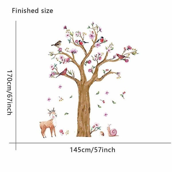Stor storlek söta sniglar träd väggdekaler för barn konst väggmålning Dc18