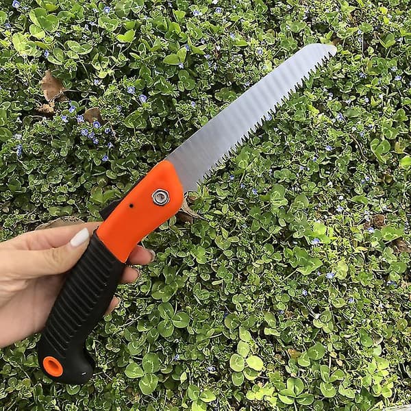 Sammenfoldelig håndsav, Camping/beskæringssav med robust 7\" professionel sammenfoldelig sav (orange)