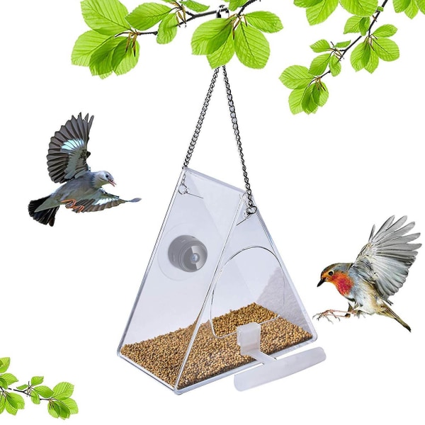 Lintujen syöttölaite kameralla, HD 1080p yöversion kamera, Wifi-hotspot etäyhteyttä varten matkapuhelimeen ulkona lintujen tarkkailuun, kuvia