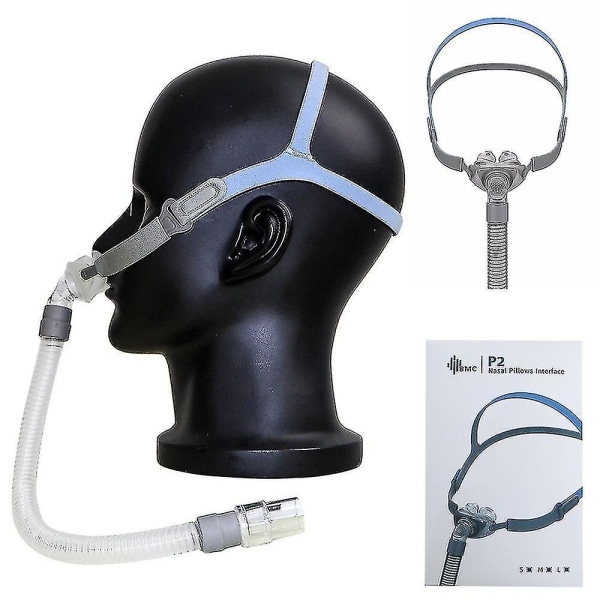 Bmc P2 näskuddar Cpap-mask med huvudbonader Bältesmaskklämmor för sömnsnarkning och apné