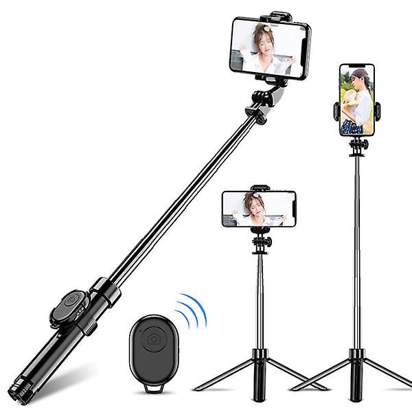 Monitoiminen selfie-keppi, jalusta, pidennetävä puhelinteline, jossa Bluetooth-kaukosäädin ja jalusta