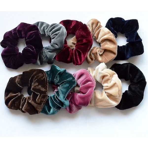Kvinners Vinter Fløyel Scrunchies Hårbånd, grå