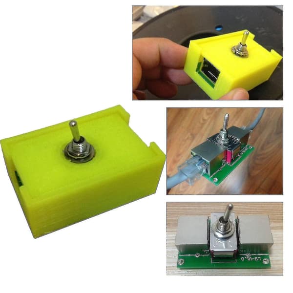 Rj45 Netværkskabel Twisted Pair Switch Toggle Switch + Etui