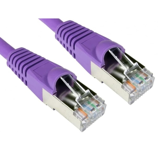 15m Cat6a *600mhz* Nettverkskabel Fiolett - Profesjonell standard Ethernet-ledning - Lszh - Sstp - Ftp - 10gbase-t (10 Gigabit-støtte)