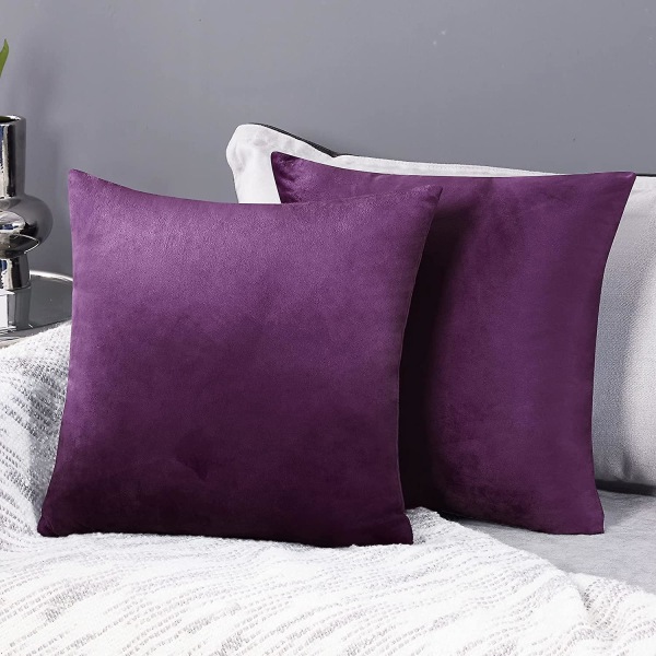 2 tyynynpäällisen set 45x45cm case Tumman violetti koristeellinen cover